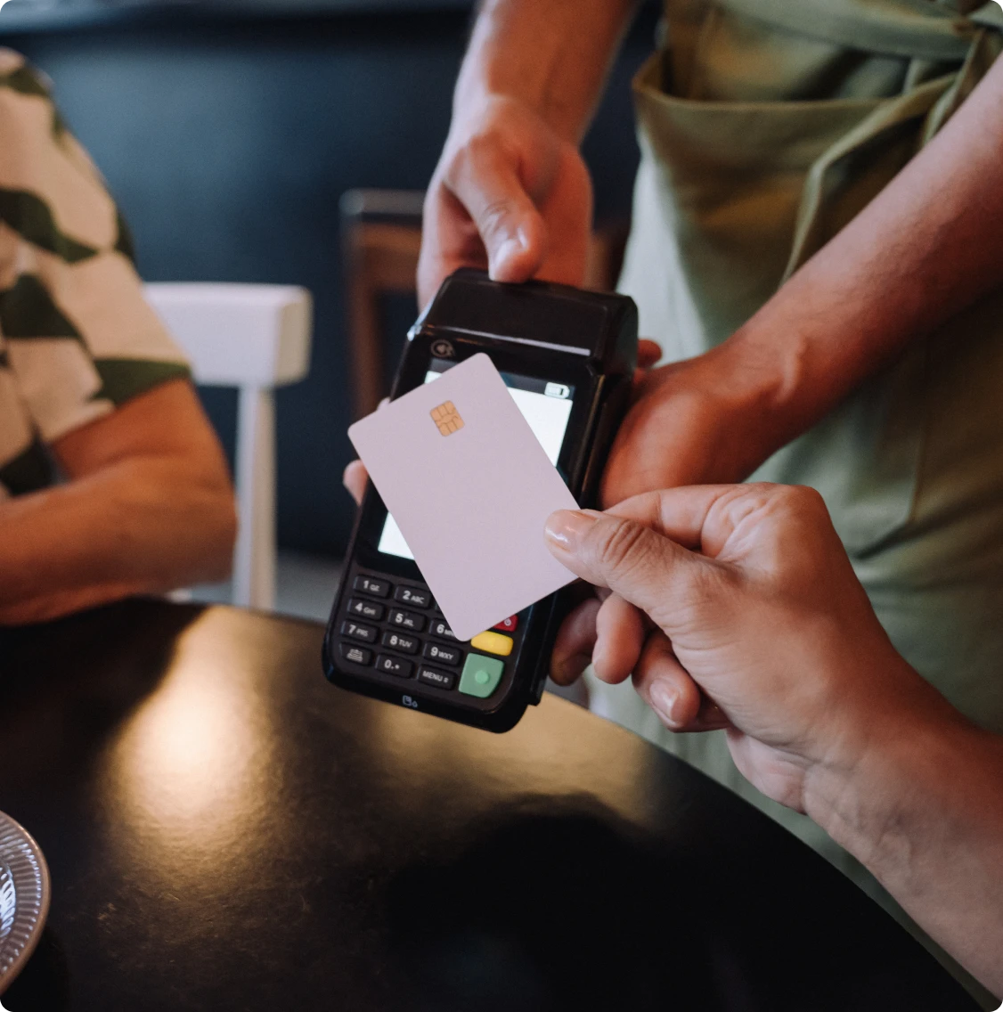 Credit card tap on terminal