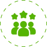 Group icon with stars above